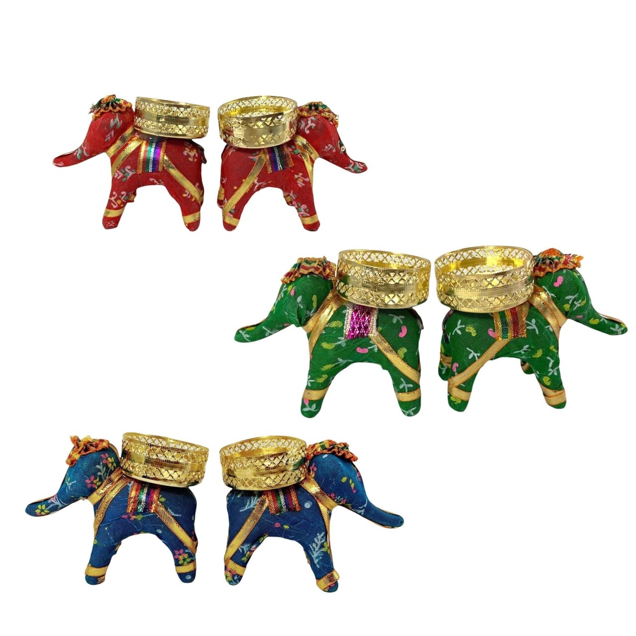Elephant Tea Light Candle Holders Indian Festival of Light Decorative Candle Stand for Diwali Christmas Thanksgiving Housewarming Gift T-light Holder for Centerpiece Dining Table Home Decor